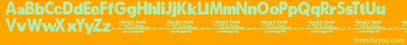 A Bug s Life   Debugged Font – Green Fonts on Orange Background