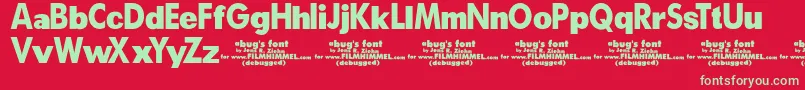 A Bug s Life   Debugged Font – Green Fonts on Red Background