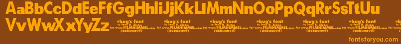 A Bug s Life   Debugged Font – Orange Fonts on Brown Background