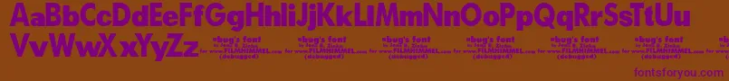 A Bug s Life   Debugged Font – Purple Fonts on Brown Background