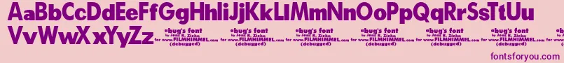 A Bug s Life   Debugged Font – Purple Fonts on Pink Background