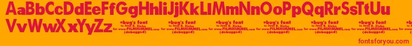 A Bug s Life   Debugged Font – Red Fonts on Orange Background