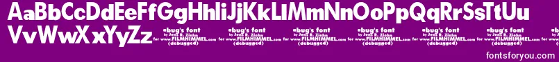 フォントA Bug s Life   Debugged – 紫の背景に白い文字