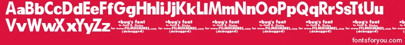 A Bug s Life   Debugged Font – White Fonts on Red Background