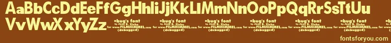 A Bug s Life   Debugged Font – Yellow Fonts on Brown Background