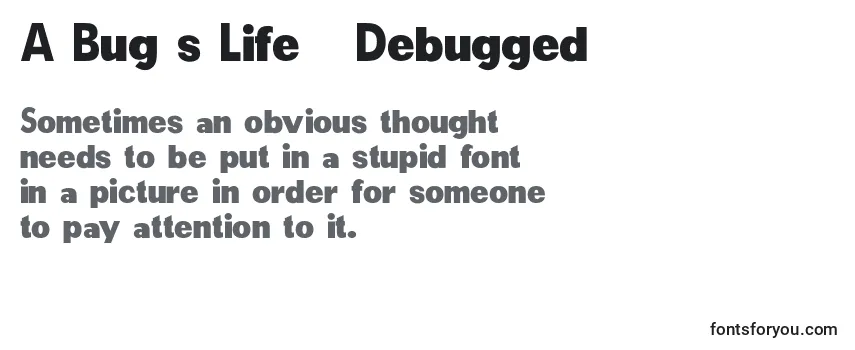 A Bug s Life   Debugged Font