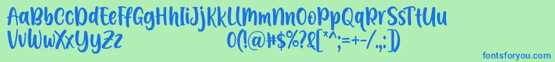 fuente A Calling Font D by 7NTypes – Fuentes Azules Sobre Fondo Verde