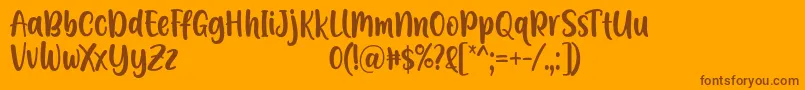 fuente A Calling Font D by 7NTypes – Fuentes Marrones Sobre Fondo Naranja
