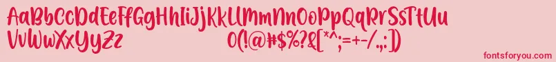 fuente A Calling Font D by 7NTypes – Fuentes Rojas Sobre Fondo Rosa