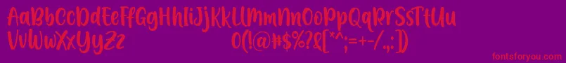 fuente A Calling Font D by 7NTypes – Fuentes Rojas Sobre Fondo Morado