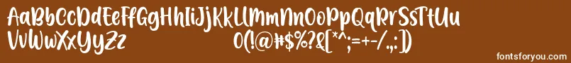 Шрифт A Calling Font D by 7NTypes – белые шрифты на коричневом фоне
