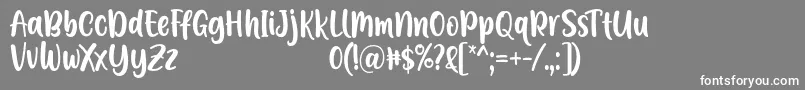 フォントA Calling Font D by 7NTypes – 灰色の背景に白い文字