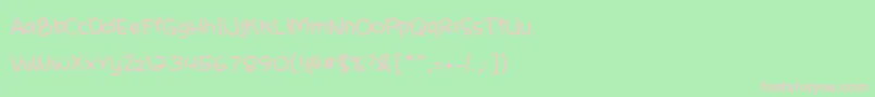 A Casual Handwritten Pen Noncommercial Font – Pink Fonts on Green Background