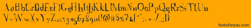 A Font with Serifs  Disordered-fontti – mustat fontit oranssilla taustalla