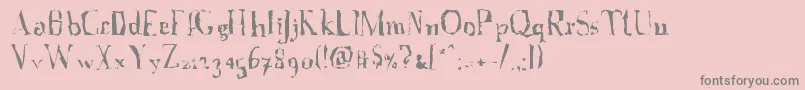 フォントA Font with Serifs  Disordered – ピンクの背景に灰色の文字