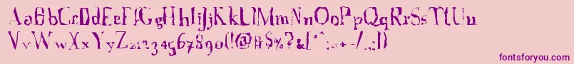 A Font with Serifs  Disordered-fontti – violetit fontit vaaleanpunaisella taustalla