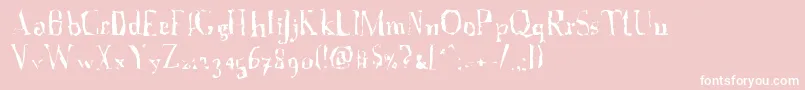 A Font with Serifs  Disordered Font – White Fonts on Pink Background