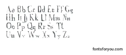 Schriftart A Font with Serifs  Disordered