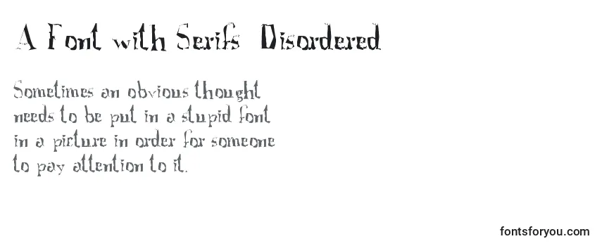フォントA Font with Serifs  Disordered