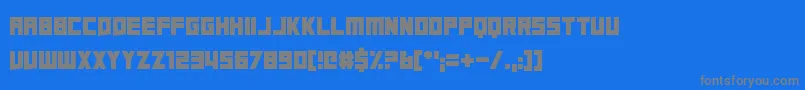 A Friend In Deed-Schriftart – Graue Schriften auf blauem Hintergrund