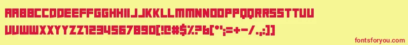 フォントA Friend In Deed – 赤い文字の黄色い背景