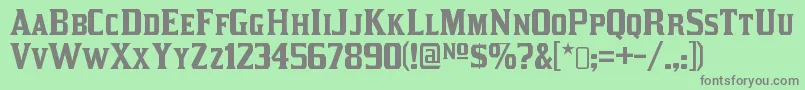 KirstyRegular Font – Gray Fonts on Green Background