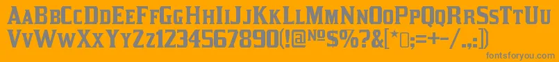 KirstyRegular Font – Gray Fonts on Orange Background