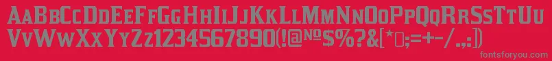 KirstyRegular Font – Gray Fonts on Red Background