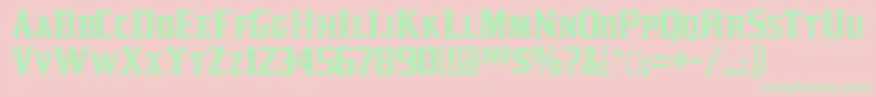 KirstyRegular Font – Green Fonts on Pink Background