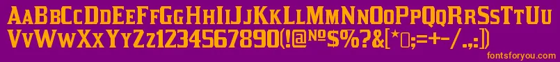 KirstyRegular Font – Orange Fonts on Purple Background