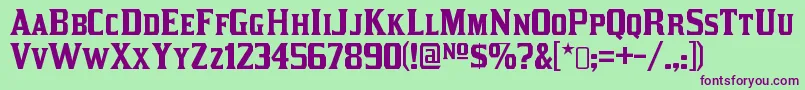 KirstyRegular Font – Purple Fonts on Green Background