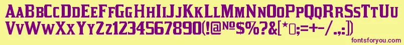 KirstyRegular Font – Purple Fonts on Yellow Background