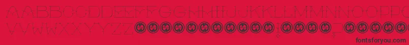 fuente A Glimpse – Fuentes Negras Sobre Fondo Rojo
