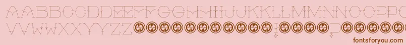 A Glimpse Font – Brown Fonts on Pink Background