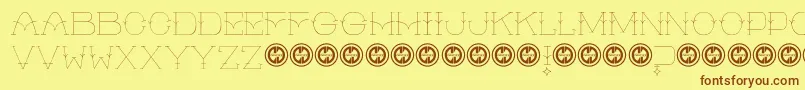 A Glimpse Font – Brown Fonts on Yellow Background