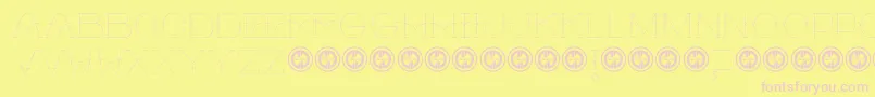 フォントA Glimpse – ピンクのフォント、黄色の背景