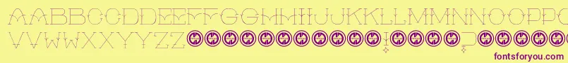 A Glimpse Font – Purple Fonts on Yellow Background