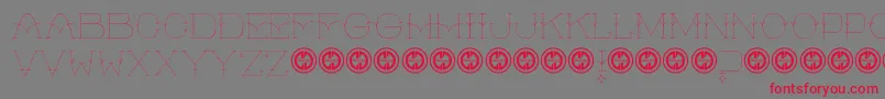 A Glimpse-Schriftart – Rote Schriften auf grauem Hintergrund