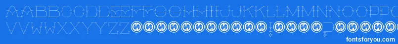 A Glimpse Font – White Fonts on Blue Background