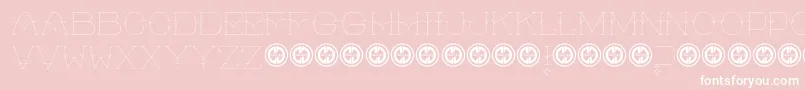 A Glimpse Font – White Fonts on Pink Background