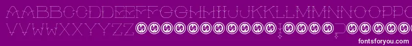 A Glimpse Font – White Fonts on Purple Background