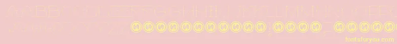 A Glimpse Font – Yellow Fonts on Pink Background