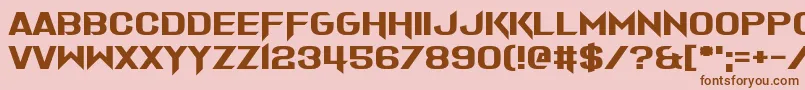 A Grazing Mace Font – Brown Fonts on Pink Background