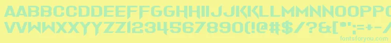 A Grazing Mace Font – Green Fonts on Yellow Background