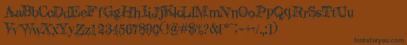 A Lolita Scorned Font – Black Fonts on Brown Background