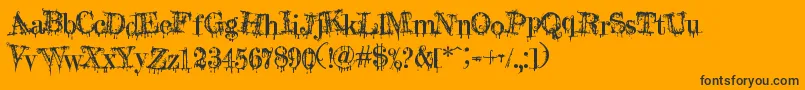 A Lolita Scorned Font – Black Fonts on Orange Background