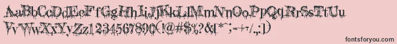 A Lolita Scorned Font – Black Fonts on Pink Background