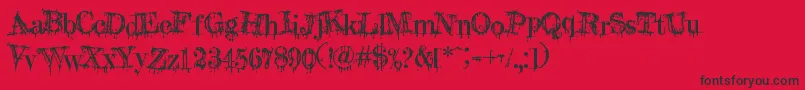 A Lolita Scorned Font – Black Fonts on Red Background