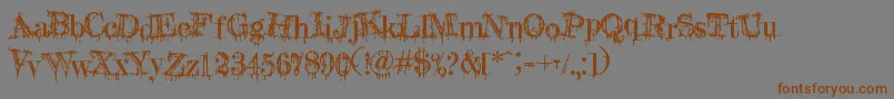 A Lolita Scorned Font – Brown Fonts on Gray Background