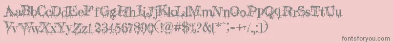 A Lolita Scorned Font – Gray Fonts on Pink Background